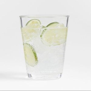 Crate & Barrel Pop Clear Acrylic 15oz Drink Glasses, set of 8